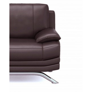 Fauteuil 1 place en cuir LUXE italien MARINI, chocolat