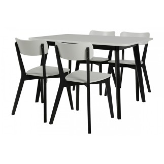Table à manger blanc laqué design, RADO