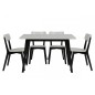 Table à manger blanc laqué design, RADO
