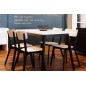 Table à manger blanc laqué design, RADO