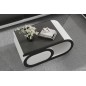 Table basse design LUXIA, blanc et noir