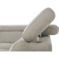 Canapé d'angle avec relax électrique tissu effet grain, 5/6 places SOLARO, beige, angle droit