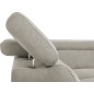 Canapé d'angle avec relax électrique tissu effet grain, 5/6 places SOLARO, beige, angle gauche