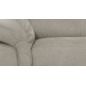 Canapé d'angle avec relax électrique tissu effet grain, 5/6 places SOLARO, beige, angle gauche