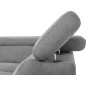 Canapé d'angle avec relax électrique tissu effet grain, 5/6 places SOLARO, gris foncé, angle droit