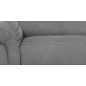 Canapé d'angle avec relax électrique tissu effet grain, 5/6 places SOLARO, gris foncé, angle droit