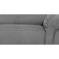 Canapé d'angle avec relax électrique tissu effet grain, 5/6 places SOLARO, gris foncé, angle gauche