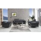 1er paiement de la commande : Ensemble Canapé 3 places et 2 places et fauteuil 1 place en cuir italien buffle , BOLZANO, noir, t