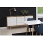 Bahut contemporain chêne grande qualité, MARISI, Blanc