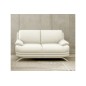 Ensemble canapés 2 places + fauteuil 1 place, en cuir LUXE italien MARINI, écru