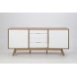 Bahut contemporain chêne grande qualité, MARISI, Blanc