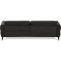 Canapé d'angle convertible en tissu luxe 5 places, MANCINI, coffre, noir, angle gauche Canapé d'angle convertible en tissu luxe 5 places, MANCINI, coffre, noir, angle gauche