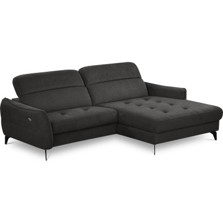 Canapé d'angle convertible en tissu luxe 5 places