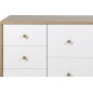 Bahut tendance en chêne grande qualité, OLINA, Blanc