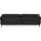 Canapé d'angle convertible en tissu luxe 5 places, MANCINI, coffre, noir, angle droit Canapé d'angle convertible en tissu luxe 5 places, MANCINI, coffre, noir, angle droit