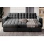 Canapé d'angle convertible, BLENDO en velours Luxe gris foncé, 4 places, angle gauche (vu de face) Canapé d'angle convertible, BLENDO en velours Luxe gris foncé, 4 places, angle gauche (vu de face)