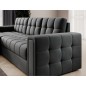 Canapé d'angle convertible, BLENDO en velours Luxe gris foncé, 4 places, angle gauche (vu de face) Canapé d'angle convertible, BLENDO en velours Luxe gris foncé, 4 places, angle gauche (vu de face)