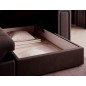 Canapé d'angle convertible, BLENDO - en velours Luxe chocolat, 4 places, angle droit (vu de face) Canapé d'angle convertible, BLENDO - en velours Luxe chocolat, 4 places, angle droit (vu de face)