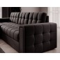 Canapé d'angle convertible, BLENDO en velours Luxe chocolat, 4 places, angle gauche (vu de face) Canapé d'angle convertible, BLENDO en velours Luxe chocolat, 4 places, angle gauche (vu de face)