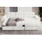 Canapé d'angle convertible, BLENDO en tissu bouclette Luxe ivoire, 4 places, angle droit (vu de face) Canapé d'angle convertible, BLENDO en tissu bouclette Luxe ivoire, 4 places, angle droit (vu de face)