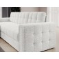 Canapé d'angle convertible, BLENDO en tissu bouclette Luxe - ivoire, 4 places, angle gauche (vu de face) Canapé d'angle convertible, BLENDO en tissu bouclette Luxe - ivoire, 4 places, angle gauche (vu de face)