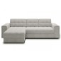Canapé d'angle convertible, BLENDO en tissu bouclette Luxe - gris, 4 places, angle gauche (vu de face), Gris clair Canapé d'angle convertible, BLENDO en tissu bouclette Luxe - gris, 4 places, angle gauche (vu de face), Gris clair