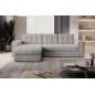 Canapé d'angle convertible, BLENDO en tissu bouclette Luxe - gris, 4 places, angle gauche (vu de face), Gris clair Canapé d'angle convertible, BLENDO en tissu bouclette Luxe - gris, 4 places, angle gauche (vu de face), Gris clair