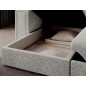 Canapé d'angle convertible, BLENDO en tissu bouclette Luxe - gris, 4 places, angle gauche (vu de face), Gris clair Canapé d'angle convertible, BLENDO en tissu bouclette Luxe - gris, 4 places, angle gauche (vu de face), Gris clair