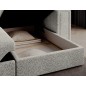 Canapé d'angle convertible, BLENDO en tissu bouclette Luxe gris clair, 4 places, angle droit (vu de face) Canapé d'angle convertible, BLENDO en tissu bouclette Luxe gris clair, 4 places, angle droit (vu de face)