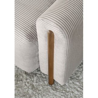 Canapé 3 places convertible ARCADIO en velours côtelé Luxe beige clair