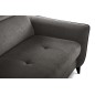 Canapé d'angle convertible en tissu luxe 5 places, MANCINI, coffre, gris foncé, angle gauche Canapé d'angle convertible en tissu luxe 5 places, MANCINI, coffre, gris foncé, angle gauche