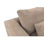 Canapé d'angle en velours cotelé Luxe marron BERLINO, 5 places, angle droit (vu de face)