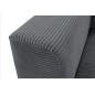 Canapé d'angle en velours cotelé Luxe gris foncé BERLINO, 5 places, angle droit (vu de face) Canapé d'angle en velours cotelé Luxe gris foncé BERLINO, 5 places, angle droit (vu de face)