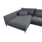 Canapé d'angle en velours cotelé Luxe gris foncé, BERLINO, 5 places, angle gauche (vu de face) Canapé d'angle en velours cotelé Luxe gris foncé, BERLINO, 5 places, angle gauche (vu de face)
