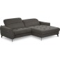 Canapé d'angle convertible en tissu luxe 5 places, MANCINI, coffre, gris foncé, angle droit Canapé d'angle convertible en tissu luxe 5 places, MANCINI, coffre, gris foncé, angle droit