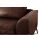 Canapé d'angle BERRY 100% TOUT cuir italien de prestige, marron, angle gauche, Chocolat, 5 places