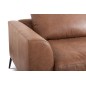 Canapé d'angle BERRY en 100% TOUT cuir italien de prestige, marron, angle droit, 5 places