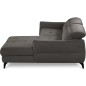 Canapé d'angle convertible en tissu luxe 5 places, MANCINI, coffre, gris foncé, angle droit Canapé d'angle convertible en tissu luxe 5 places, MANCINI, coffre, gris foncé, angle droit