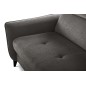 Canapé d'angle convertible en tissu luxe 5 places, MANCINI, coffre, gris foncé, angle droit Canapé d'angle convertible en tissu luxe 5 places, MANCINI, coffre, gris foncé, angle droit