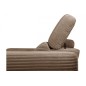 Canapé d'angle avec relax électrique , velours cotelé REVANO, marron angle gauche, 3 places