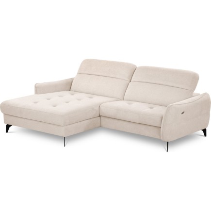 Canapé d'angle convertible en tissu luxe 5 places