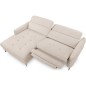 Canapé d'angle convertible en tissu luxe 5 places, MANCINI, coffre, beige, angle gauche Canapé d'angle convertible en tissu luxe 5 places, MANCINI, coffre, beige, angle gauche