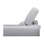 Canapé d'angle avec relax électrique en velours cotelé REVANO, gris clair angle gauche, 3 places