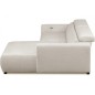 Canapé d'angle avec relax électrique en velours cotelé REVANO, beige clair, angle droit, 3 places
