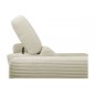 Canapé d'angle avec relax électrique en velours cotelé REVANO, beige clair, angle droit, 3 places