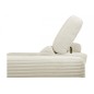 Canapé d'angle avec relax électrique , velours côtelé REVANO, ivoire, angle gauche, 3 places