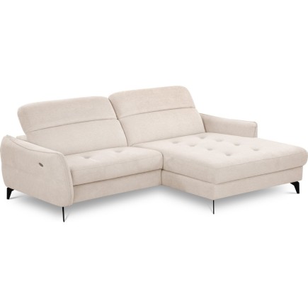 Canapé d'angle convertible en tissu luxe 5 places