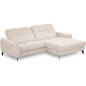 Canapé d'angle convertible en tissu luxe 5 places, MANCINI, coffre, beige, angle droit Canapé d'angle convertible en tissu luxe 5 places, MANCINI, coffre, beige, angle droit