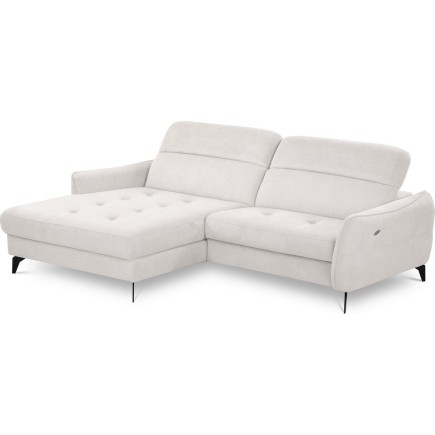 Canapé d'angle convertible en tissu luxe 5 places