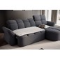 Canapé d'angle profondeur réglable BENSON, velours Luxe gris foncé, 4-5 places, angle droit (vu de face) Canapé d'angle profondeur réglable BENSON, velours Luxe gris foncé, 4-5 places, angle droit (vu de face)